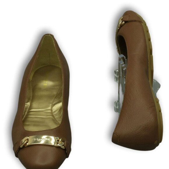 EUC Coach Bianca Brown Leather Round Toe Slip-On Ballet Flats EU 38 - Picture 2 of 7